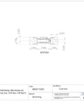 Browning VPS-123 Cast Iron Pillow Block Ball Bearing dimensions 1-7/16 Inch Bore, 2 Bolt, Setscrew Lock, bottom view