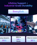 Image shows Swegitek's industrial-grade factory and technology for lifetime support, established in 2022.