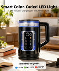 Electric Tea Kettle With Temperature Control And Glass Body for Tea And Coffee Daily Driver Smart Water Boiler on table