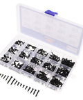 Self Tapping Screws Assortment Kit, 450pc Set with Cross Round Head, displayed in a storage box with M2.3 M2.6 M3 sizes