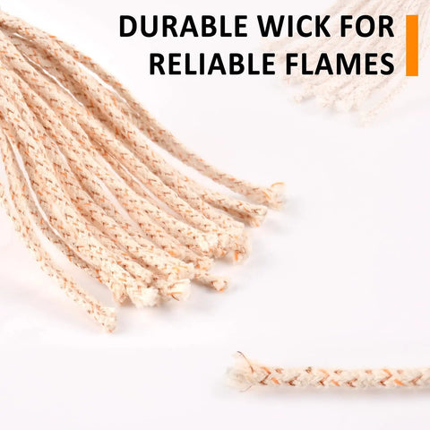 Universal Lighter Repair Kit For Zippo And Kerosene Models Featuring Straight Up Easy Fix Dope Flint Wicks Cotton Plus Gasket Seals For Knockout Spark And Rock Solid Performance durable cotton wicks for reliable flames close-up