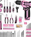 Badass Pink 12V Cordless Drill Driver Kit for Women With Legit Storage Case Built for Weekend Warriors and DIY Besties Ready to Nail Any Home Project Smooth Operator Heavy Duty Repair Tool Set Renewed with various tools.
