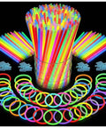 100 Count Glow Sticks Bulk Party Pack With 8 Inch Glow Bracelets And Connectors Assorted Colors For Halloween Parties