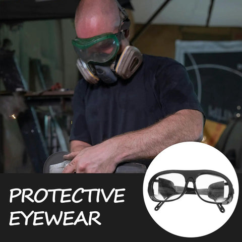 Built Dog Gone Tough 6-Pack Welding Goggles Featuring Auto Darkening Lenses For Serious Shop Work Snug Fit Across Face Shapes Shatterproof Plastics And Straight Up Reliable Eye Gear That Never Gives Out worn by worker in shop.