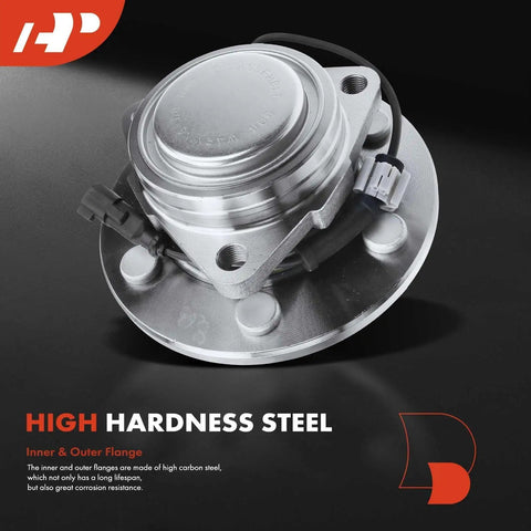 Slick Heavy Duty Front Wheel Bearing Hub Assembly Pair With Integrated Abs showing high hardness steel design and components.