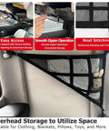Heavy Duty Polyester Ceiling Cargo Net For Dodge Ram 2500 And 3500 Model Years 2010 To 2026 showing overhead storage with mesh design.