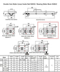 Built Like A Tank Dual Axis Linear Motion Guide Rail SGR10 4 Pcs 2600 mm Kit technical diagram with sizes and specifications.