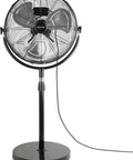Beefy 20 Inch High Velocity Pedestal Fan With Adjustable Height And Tilt For Industrial And Home Use Metal Standing Fan 3 Speed
