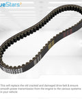 Durable 669mm CVT Drive Belt For 49cc 50cc GY6 139QMB Short Case Engines showing 18mm wide and 30-degree teeth