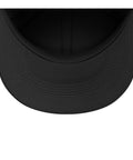 Underneath view of Sailplane Pilot Adjustable Baseball Hat With Dope Soaring Lift Graphic For Glider Fans And Flight Training Black Cap