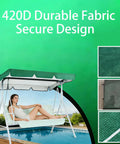 All Weather Patio Swing Canopy Replacement Cover For Outdoor Garden Yard Porch Two Seat Swing UV Waterproof