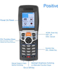 Front view of Beast Mode Portable Barcode Scanner with 2.2 Inch Color Screen, USB Bluetooth connectivity, function keys labeled.