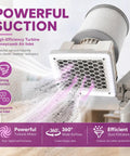 Close-up of the high-efficiency honeycomb air inlet of the Professional Nail Dust Collector With Universal Table Mount And Tilt Adjustable Arm.