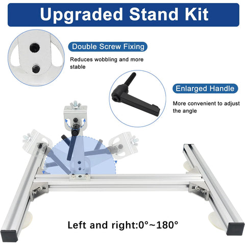 JQDML 24V reciprocating linear actuator kit with aluminum stand, remote control and speed controller