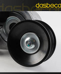 Premium Drive Belt Tensioner Pulley Kit For Ford E350 E450 F250 F350 Super Duty 1998-2003 Replaces BT-50 F8UZ6B209CA Heavy Duty Parts black pulley close-up