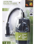 Outdoor 24 Hour Mechanical Light Sensor Timer With Photocell Weatherproof Plug In Dual Outlet Packaging