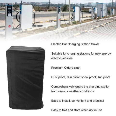 Kickass Weatherproof EV Charger Cover With Tough Rainproof Shield For Outdoor Electric Vehicle Wall Socket and Dust Snow Guard for Slick Daily Drives, premium Oxford cloth.