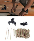 Permanent No More Squeaks Floor Repair Kit with 50 Screws and 5 Tools for hardwood floors and carpets DIY fix demonstration