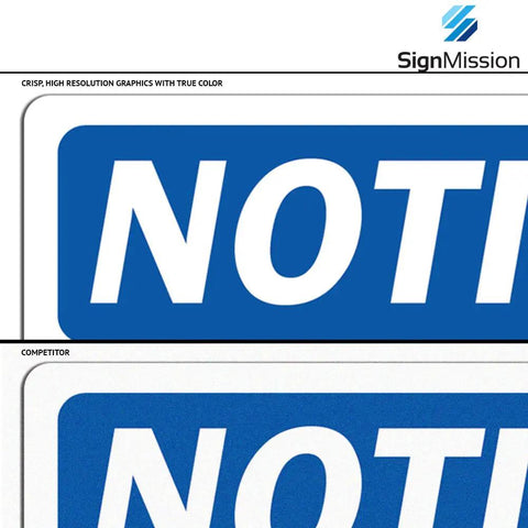 PPE Required Beyond This Point Sign For Construction Sites And Work Areas, Rigid Plastic Safety Notice, 10 By 7 Inch Durable Indoor Outdoor Sign, Warehouse Shop Entrance Reminder, Made In USA; blue comparison graphic