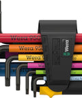 Imperial Hex L-Key Set, 9-Piece Hex-Plus Multicolor L-Keys With Wear-Resistant Size Markings And BlackLaser Finish in holder