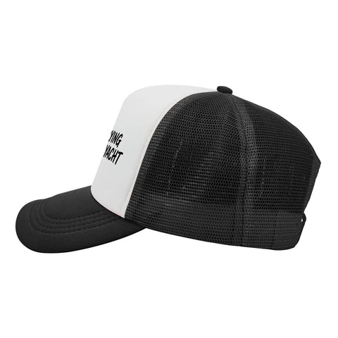 Lightweight Breathable Dad Hat For Men With Ventilated Crown And Fun No Crying On The Yacht Theme, side angle view