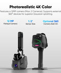 Handheld LiDAR Scanner With Embedded 4K Camera For Seamless 3D Scanning And Architectural Drafting featuring a 12MP fisheye camera.