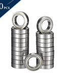 R144ZZ Miniature Deep Groove Ball Bearings 1/8 Inch Bore By 1/4 Inch Outer Diameter By 7/64 Inch Width Double Metal Shield set of 20 units.