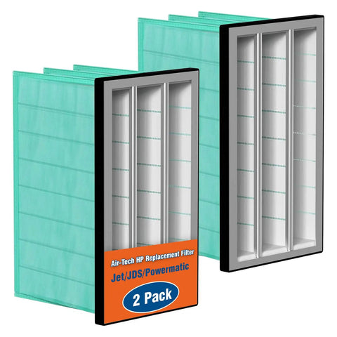High Efficiency MERV 14 Air Filter Replacement With Synthetic Pocket For Universal Fit On Jet AFS1000BC, Powermatic 1791082, 2 Pack