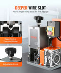 Heavy Duty Electric Wire Stripper Machine Automatic Cable Prep Tool With 180W Motor showcasing deeper wire slot and adjustable knob.