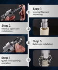 Steps of using Dual Function Pipe Threading Tool For Plastic Pipes With Internal And External Threads In One Seamless Operation