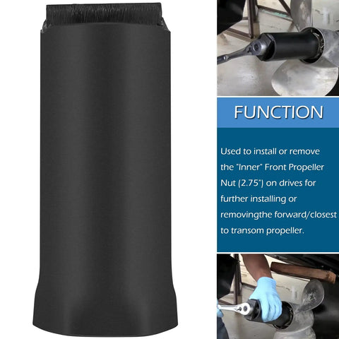 Bravo 3 Prop Nut Socket Tool For Mercruiser Bravo 3 Drive Propeller Nut Removal And Installation, Inner 2.75 Inch Front Prop Nut Wrench