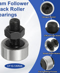 Rock Solid CF10-1 KR26 Cam Follower Bearings Set Of Eight Straight Up Premium Chrome Steel Needle Rollers With Locking Nuts for track roller usage.