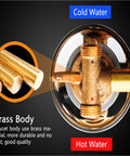 Solid Build 5 Way Brass Shower Diverter Valve With No Sweat Ceramic Cartridge For Effortless Cold And Hot Water Control And Quick Bathroom Plumbing Setup Today showing cold and hot water inlets.