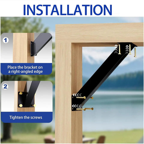 Heavy Duty 45 Degree Angle Support Bracket Kit For Pergolas And Outdoor Projects 2 Pack Corner Braces For Inside Joints Ideal For Treehouses Cabins Carports And Patios Built To Last