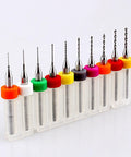 Micro Mini Drill Bits Set 10Pcs For PCB Circuit Board Tungsten Carbide Engraving Tools 0.3mm To 1.2mm Precision Drill Bit Kit