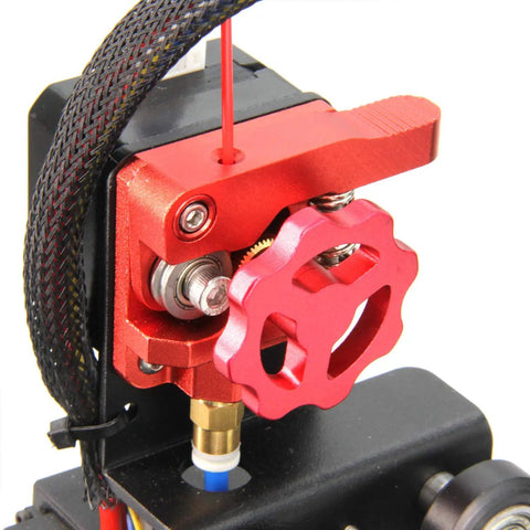 Top Shelf Aluminum Extruder Hand Twist Nut Compatible With Creality CR10 Ender 3 red 37mm cam knob mounted on filament feeder