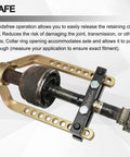 Universal CV Joint Puller and Propshaft Separator Tool for Quick Axle Removal, shown in use on a vehicle's axle joint.