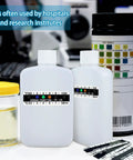 Discreet Urine Test Kit With Portable Collection Bottles Thermal Ice Bag Ten Adhesive Temp Strips And Hidden Leg Straps Lowkey Stealth Setup Built Different For Home Screening Sessions Dope Gear Hits All Your Preps Straight Out The Box Solid Choice with two white bottles and yellow cap jar.