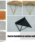 Built Tough Hidden Triangle Wall Shelf Brackets Rock Solid Heavy Duty Floating Bracket Kit For Diy Bookshelf Storage And Clean Modern Home Decor Upgrade Two Piece Black Metal on various wall types