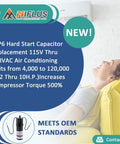 SPP6 Hard Start Kit For Air Conditioner with specifications on increasing compressor torque, ideal for HVAC systems up to 10 horsepower.