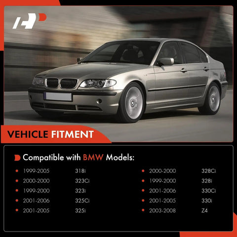 Complete 8-Piece Front End Suspension Rebuild Kit For BMW E46 Models Featuring Solid Lower Control Arms Sway Bar Links And Bushings on a BMW E46.