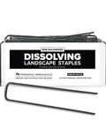 Box of Dissolving Garden Landscape Staples 6 Inch Pins For Weed Barrier Fabric Stakes 11 Gauge Steel 200 Pack Made In USA