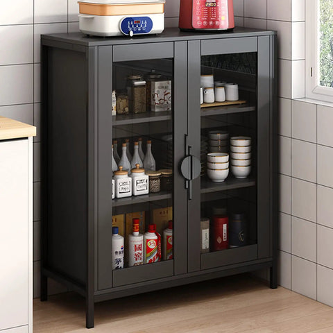 Matte Black Half Moon Cabinet Handles Two Pack With Eleven Inch Hole Center Sleek Zinc Alloy Door Pulls For Kitchen Cupboards And Bedroom Dressers on a modern cabinet.