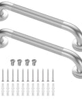 Super Duper Top Shelf Badass Stainless Steel Shower Grab Bars 2 Pack 16 Inch with mounting screws and anchors