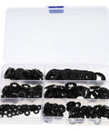 Internal Tooth Serrated Push On Lock Washers Set 280 Piece Fasteners Assortment visible in open plastic organizer box