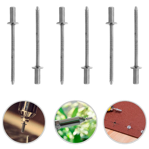Stainless Steel Flat Head Blind Rivet Kit 50 Pcs Built Tough High Strength Fasteners For Shutters And Household Projects Low Profile Rivets
