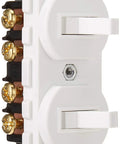 Specification-Grade 15 Amp 120/277V Duplex 3-Way AC Combination Switch, Non-Grounding, Side-Wired, White, Durable Thermoplastic