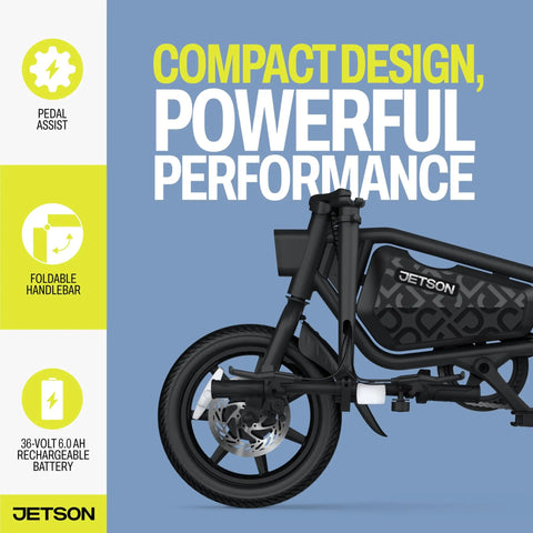 Foldable Electric Bike With Carry Handles Portable 350W Pedal Assist Twist Throttle Up To 15.5 MPH 14 Inch Tires Lightweight Commuter
