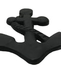 Top Shelf Nautical Anchor Cabinet Knobs 3 Inch Black Wrought Iron Drawer Pulls With Slick Finish For Dresser And Closet Furniture Vibe Up Your Home Decor Pack Of Two close-up image of black wrought iron anchor pull.