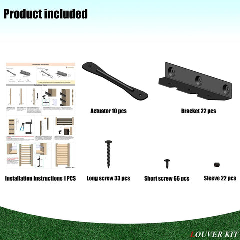 Deck Sunblind System Brackets For Louvers And Shutters, Heavy Duty Steel Louver Hardware Kit With Powder Coated Finish, Pergola Brackets Built To Hold Up To 11 Boards, 48 Inches Span, Weather Resistant And Built To Last